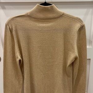 Escada Women's Gold Shimmer Mock Neck Knit Top